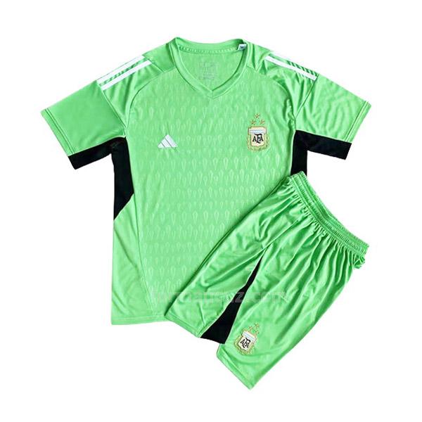 adidas arjantin 2022-23 Çocuk kaleci yeşil forması