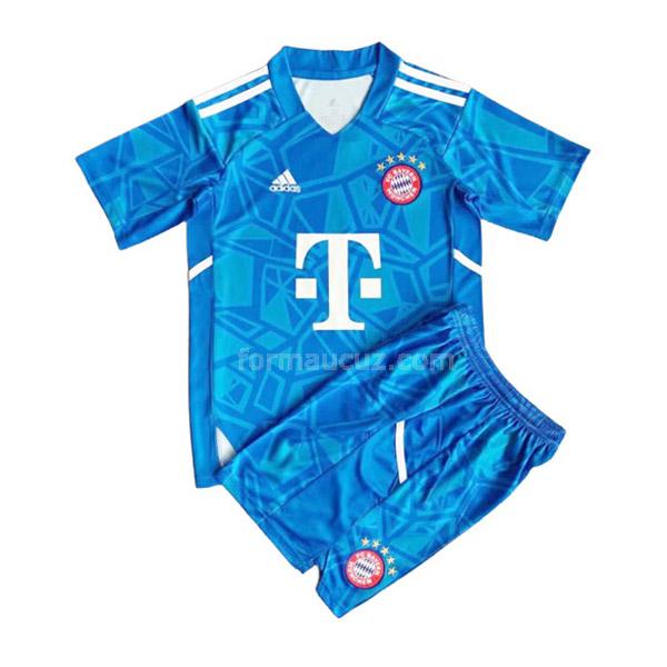 adidas bayern münih 2022-23 Çocuk kaleci mavi forması