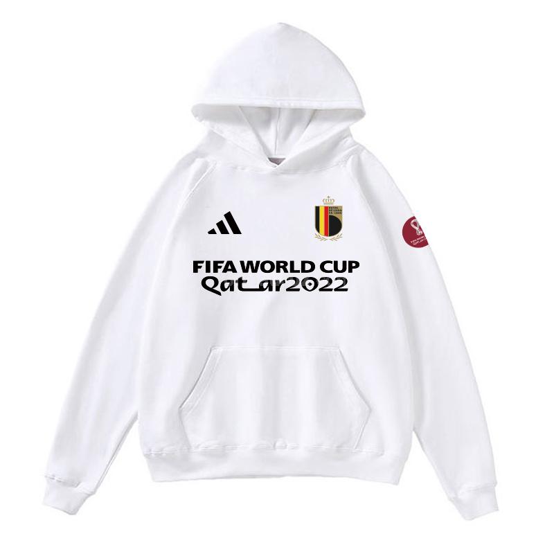 adidas belçika 2022 dünya kupası 221125a1 beyaz kapüşonlu svetşört