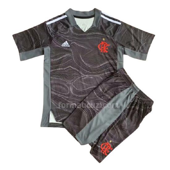 adidas flamengo 2021-22 Çocuk kaleci siyah maç forması