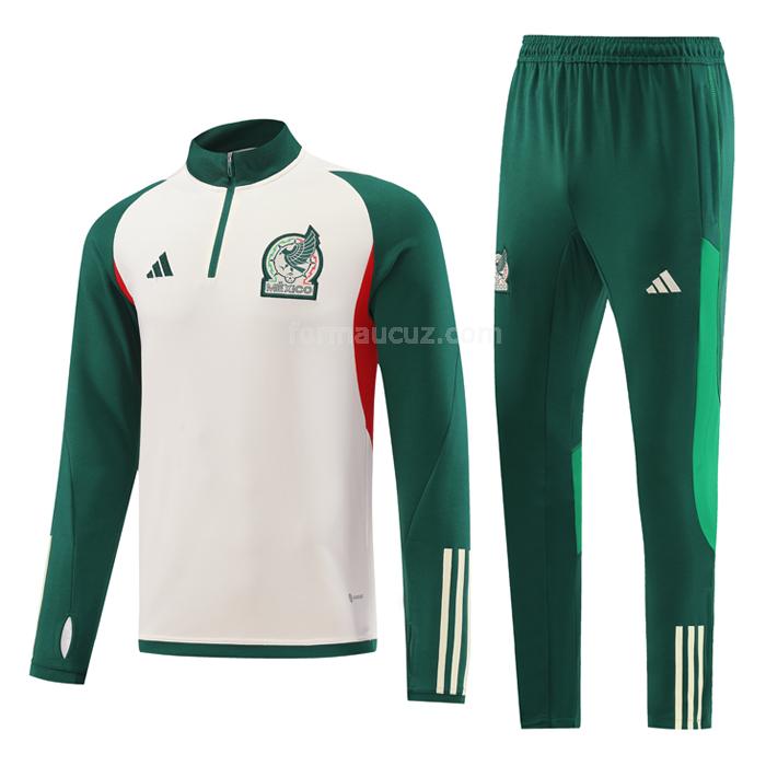 adidas meksika 2022-23 221115a1 beyaz yeşil svetşört