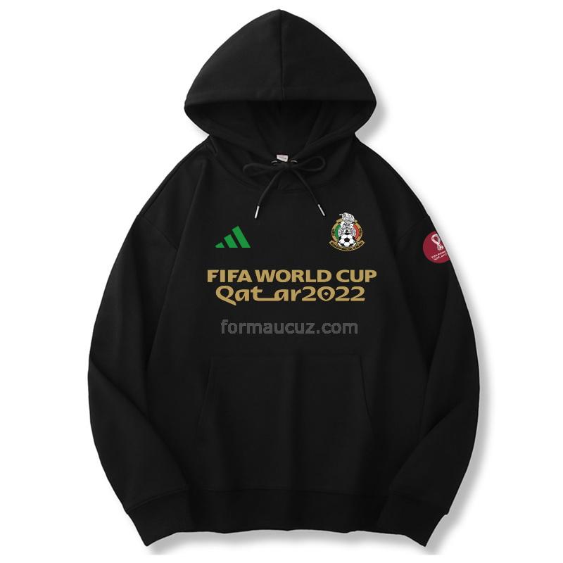 adidas meksika 2022 dünya kupası 221125a1 siyah kapüşonlu svetşört