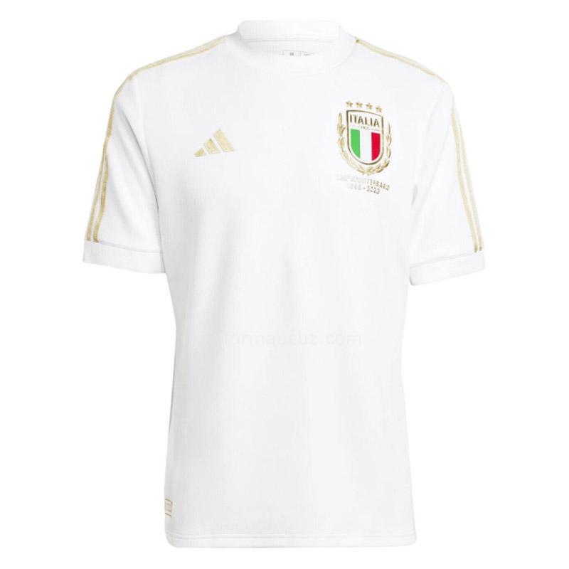 adidas İtalya 2023 125. yıldönümü beyaz forması