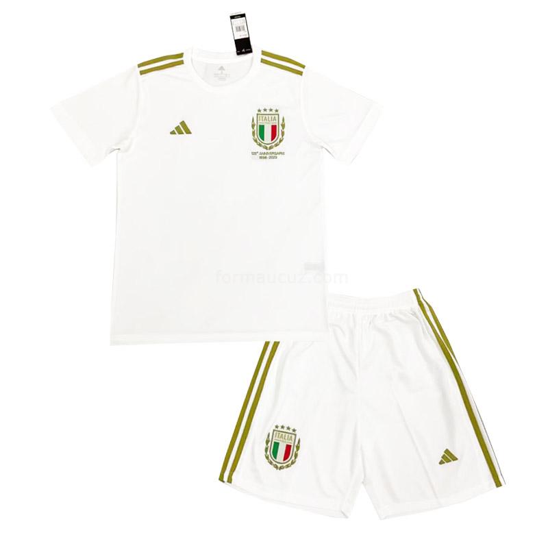 adidas İtalya 2023 Çocuk 125. yıldönümü beyaz forması