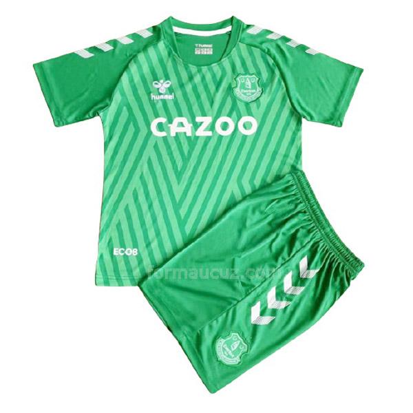 hummel everton 2021-22 Çocuk kaleci yeşil maç forması