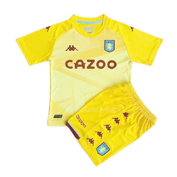 kappa aston villa 2021-22 Çocuk kaleci sarı maç forması
