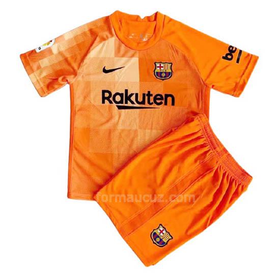 nike barcelona 2021-22 Çocuk kaleci portakal maç forması