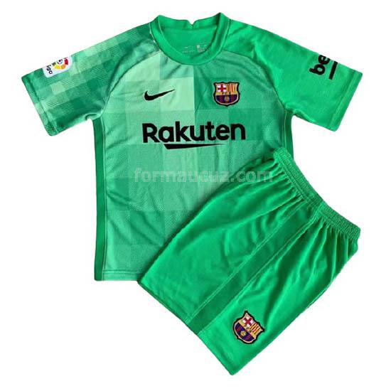nike barcelona 2021-22 Çocuk kaleci yeşil maç forması