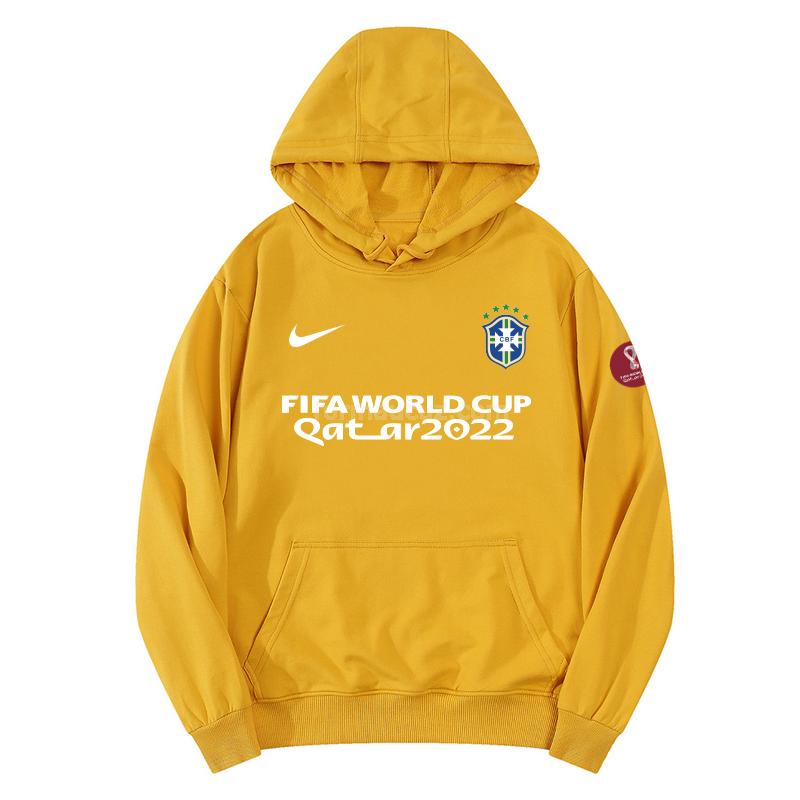 nike brezilya 2022 dünya kupası 221125a1 sarı kapüşonlu svetşört
