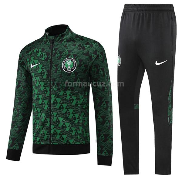 nike nijerya 2022-23 yeşil siyah ceket